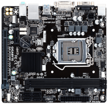 Дънна платка GIGABYTE H110M-S2V DDR3, LGA1151