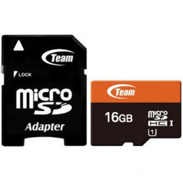Флаш карта TEAM 16GB SDMICRO+ADAP CL10