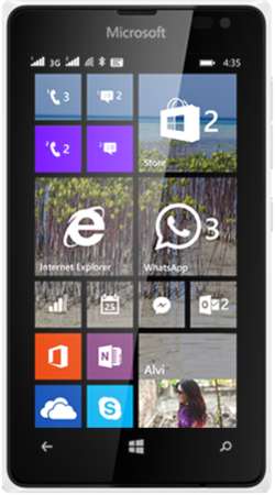Мобилен телефон Microsoft Lumia 435 Dual SIM, White