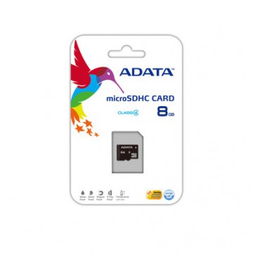 Флаш карта ADATA 8GB, microSDHC, Class 4 
