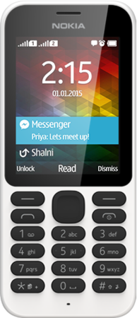 Мобилен телефон Nokia 215 Dual SIM, White