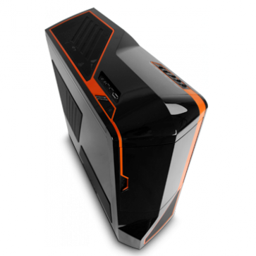 Кутия NZXT Phantom Full-Sized Tower Glossy Black + Orange