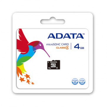 Флаш карта A-DATA, 4GB, microSDHC, Class 4