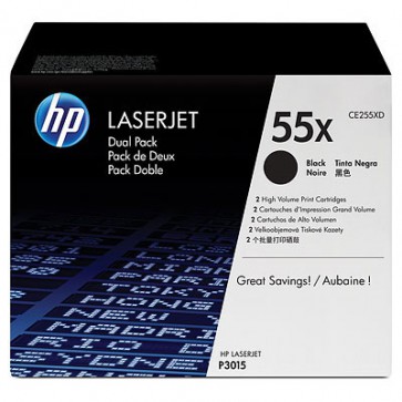 Консуматив HP 55X Black Dual Pack LaserJet Toner Cartridges за лазерен принтер