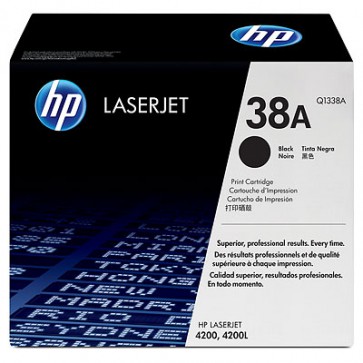 Консуматив HP 38A Black Original LaserJet Toner Cartridge за лазерен принтер