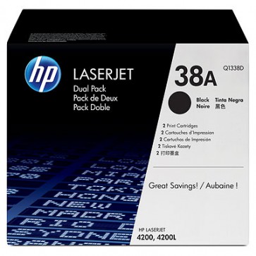 Консуматив HP 38A Black Dual Pack LaserJet Toner Cartridges за лазерен принтер