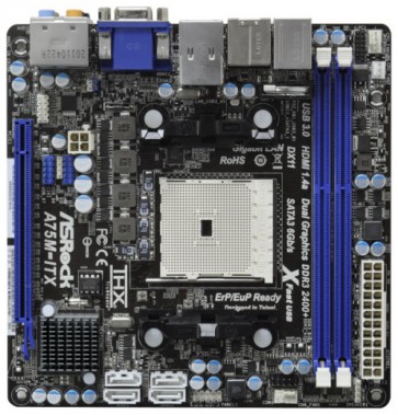 ASROCK A75M-ITX, AMD A75, FM1