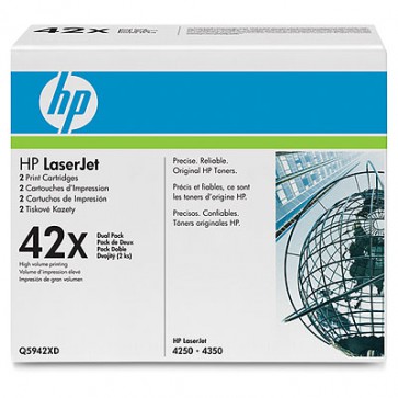 Консуматив HP 42X 2-pack High Yield Black Original LaserJet Toner Cartridges за лазерен принтер