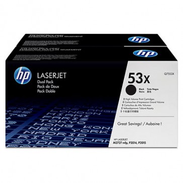 Консуматив HP 53X Black Dual Pack LaserJet Toner Cartridges за лазерен принтер