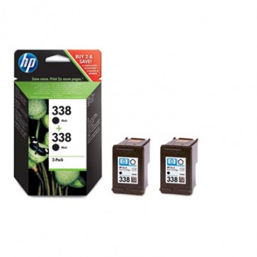 Консуматив HP 338 2-pack Black Original Ink Cartridges за мастиленоструен принтер