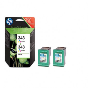 Консуматив HP 343 2-pack Tri-color Original Ink Cartridges за мастиленоструен принтер