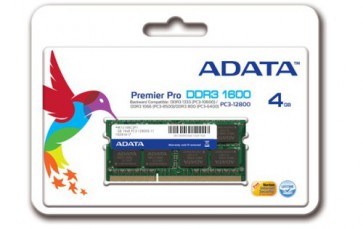 Памет A-DATA 4GB, DDR3, 1600MHz, SO-DIMM