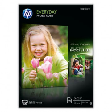 Фото хартия HP Everyday Glossy Photo Paper-100 sht/A4/210 x 297 mm