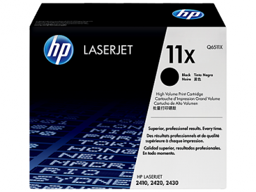 Консуматив HP 11X High Yield Black Original LaserJet Toner Cartridge 3a Лазерен Принтер