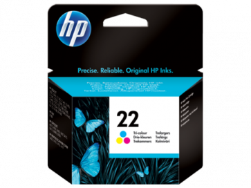 Консуматив HP 22 Tri-color Original Ink Cartridge за мастиленоструен принтер
