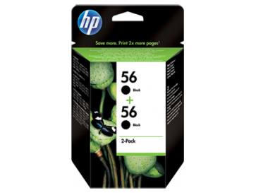 Консуматив HP 56 2-pack Black Original Ink Cartridges за мастиленоструен принтер
