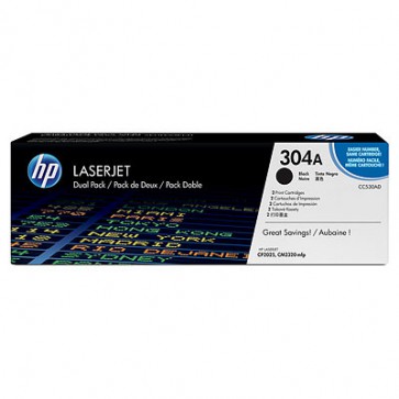 Консуматив HP 304A 2-pack Black Original LaserJet Toner Cartridges за лазерен принтер