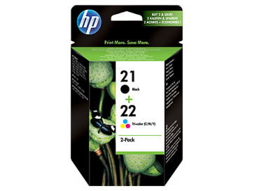 Консуматив HP 21 Black/22 Tri-color 2-pack Original Ink Cartridges за мастиленоструен принтер