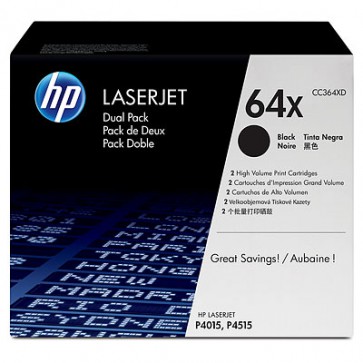Консуматив HP 64X 2-pack High Yield Black Original LaserJet Toner Cartridges за лазерен принтер