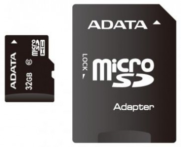 Флаш-карта A-DATA 32GB + Adapter, Micro SD, Class 10