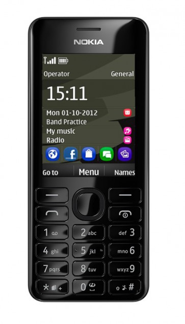 Мобилен телефон NOKIA 206 DS NV BG, BLACK