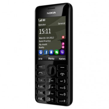 Мобилен телефон NOKIA, 206.1 NV BG, BLACK