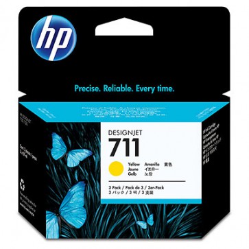Консуматив HP 711 3-pack 29-ml Yellow Ink Cartridges за плотер