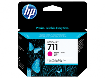 Консуматив HP 711 3-pack 29-ml Magenta Ink Cartridges за плотер