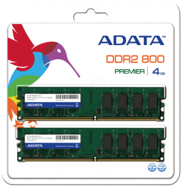 Памет  ADATA 2X2GB, DDR2, 800Mhz