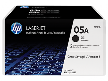 Консуматив  за лазерен принтер HP 05A 2-pack Black Original LaserJet Toner Cartridges