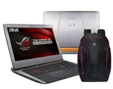 Лаптоп ASUS G752VT-GC048T, i7-6700HQ, 17.3", 8GB, 256GB, Win 10 64bit + подарък раница ASUS ROG