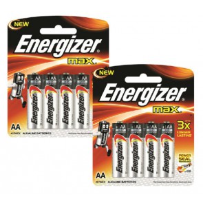 Батерии Energizer MAX 4+4 AA Alkaline Batteries, 1.5V