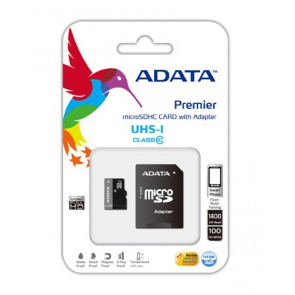 Флаш-карта A-DATA, 64G, microSDHC UHS-I, Class10, Adapter