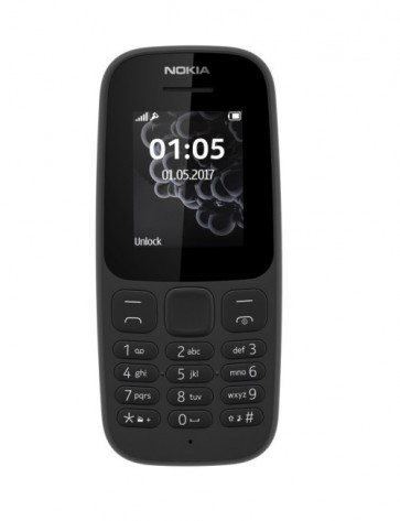 Мобилен телефон NOKIA 105 Dual SIM BLACK 2017