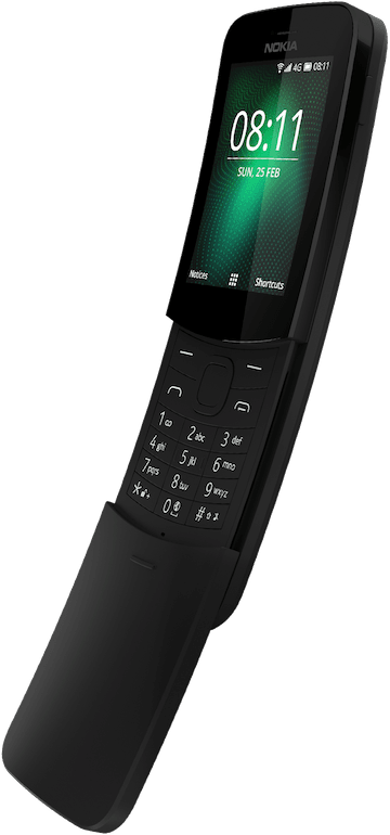 Телефон NOKIA 8110 4G Single SIM BLACK
